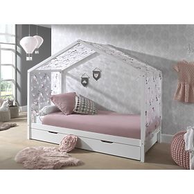 Letto a casetta per bambini Dallas Pyramid - bianco