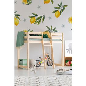 Letto per bambini rialzato Tower - ingresso frontale, ADEKO