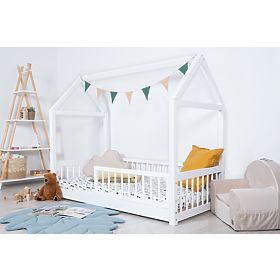 Letto a casetta Montessori Elis bianco, Ourbaby®