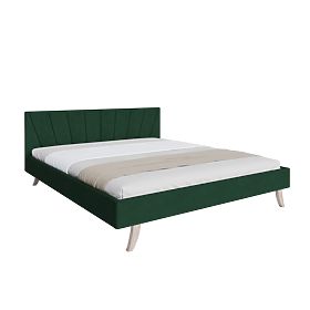 Letto imbottito HEAVEN 140 x 200 cm - Verde, FDM