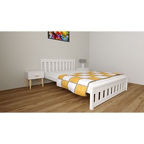 Letto in legno Ada 200 x 120 cm - bianco, Ourfamily