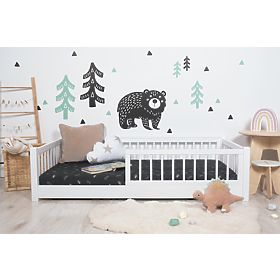 Letto basso per bambini Montessori Ourbaby - bianco