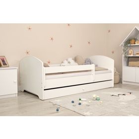 Lettino per bambini Ourbaby con barriera - bianco