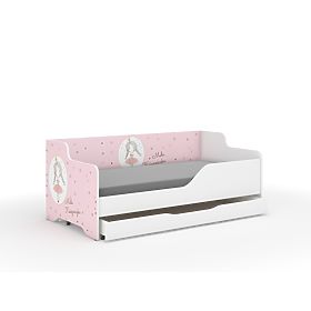 Letto per bambini con schienale LILU 160 x 80 cm - Principessa, Wooden Toys