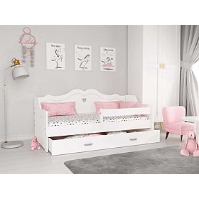 Letto per bambini JULIE con schienale 160x80 cm - bianco, Magnat