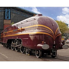 Locomotiva replica Bigjigs Rail Duchessa di Hamilton + 3 binari, Bigjigs Rail