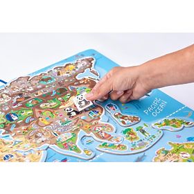 Mappa del mondo magnetica educativa 2 in 1, Woodyland Woody