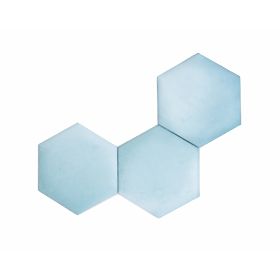 Pannello imbottito Hexagon - celeste, MIRAS