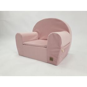 Poltroncina per bambini Velvet - rosa