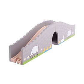 Ponte Bigjigs Rail Farm con tunnel