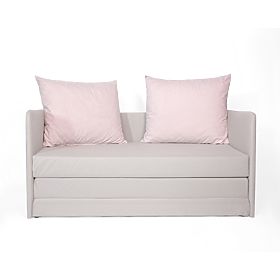 Divano letto Jack - grigio chiaro / rosa purd, SFM