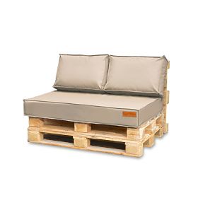 Set di cuscini per mobili pallet - Beige, FLUMI