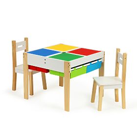 Tavolo per bambini in legno con sedie Creative