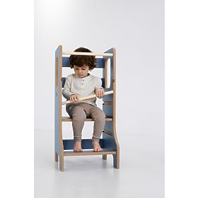 Torre di apprendimento SLIM M - blu, baby wood