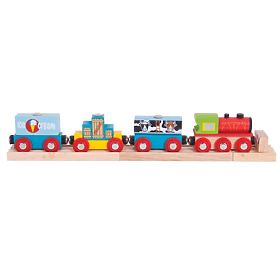 Treno merci Bigjigs Rail + 3 binari